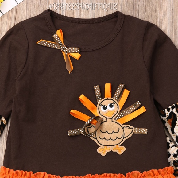 Animal Print Toddler Boutique Ruffle Outfit Set - Picture 3 of 5